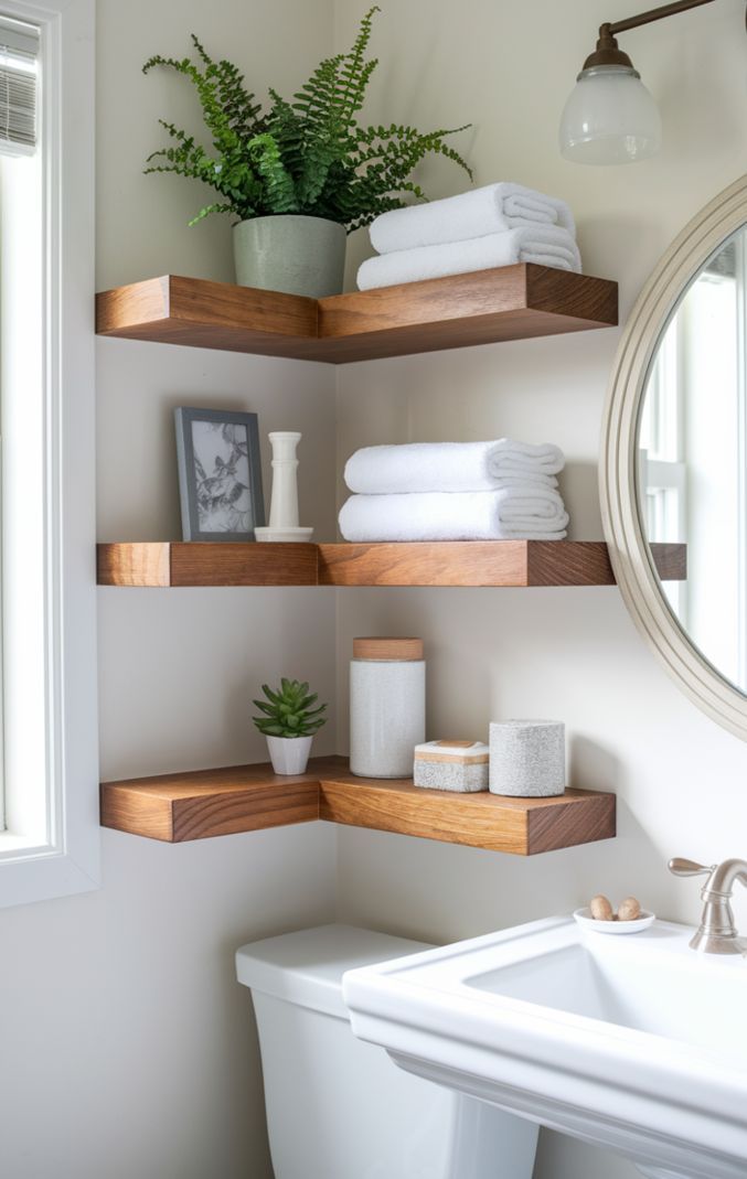 Bathroom Corner Shelves