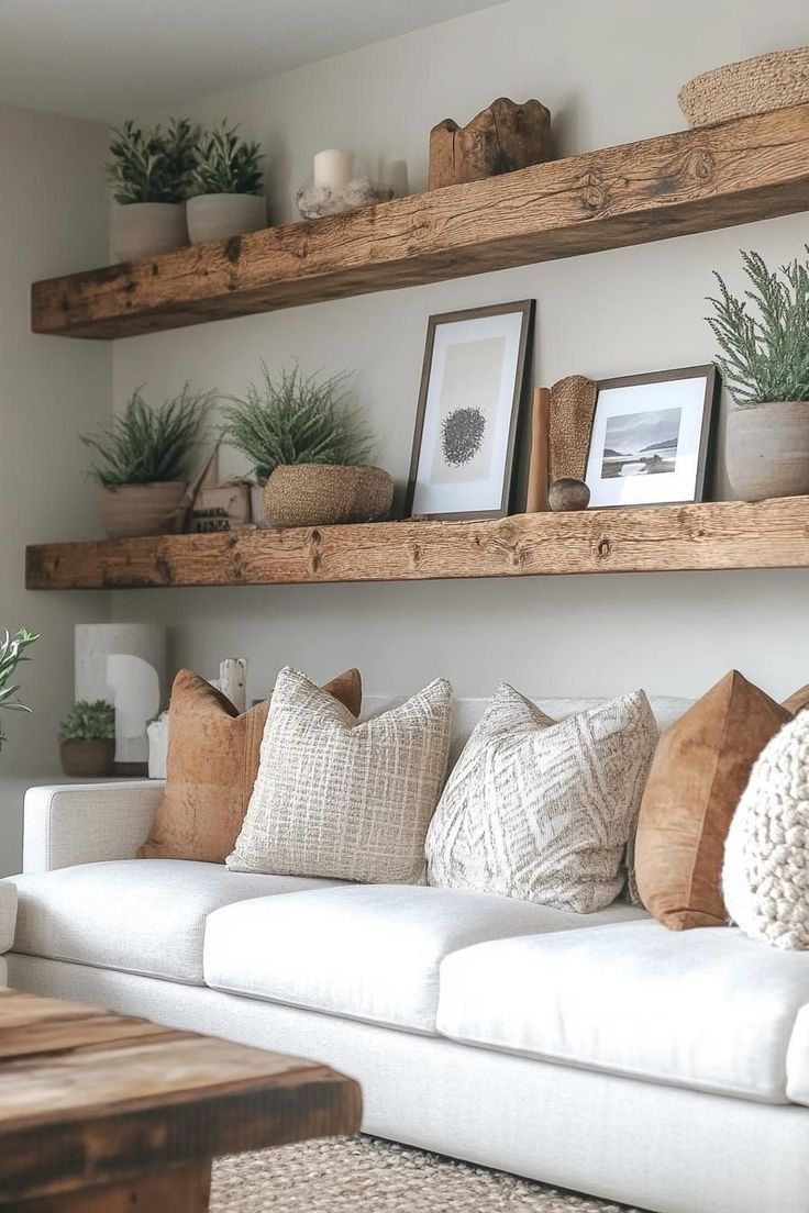 Rustic Floating Shelves