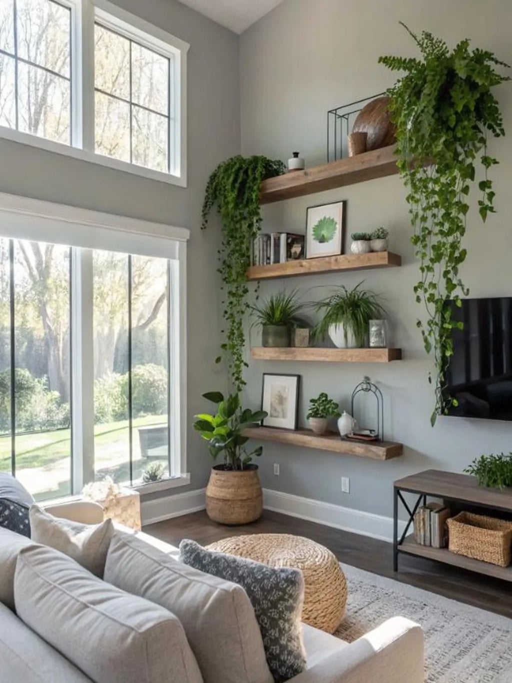 Rustic Floating Shelves